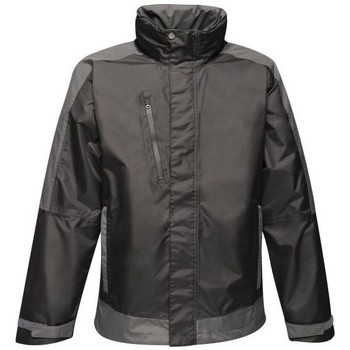 Professional Contrast Waterproof Shell Jacket Black men's Fleece jacket in Black