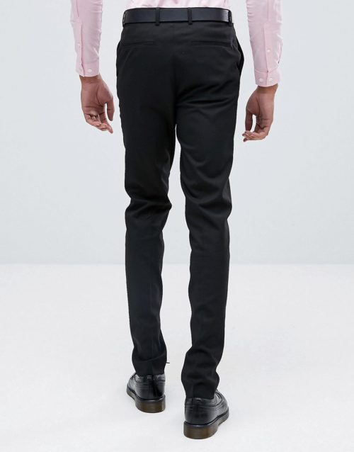 ASOS DESIGN Tall skinny smart trousers in black