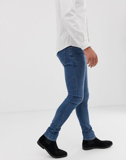 ASOS DESIGN super skinny jeans in mid blue
