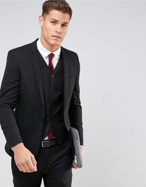 ASOS Skinny Suit Jacket In Black