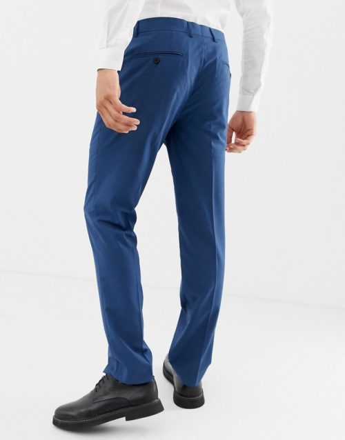 Farah Henderson skinny fit suit trousers in blue