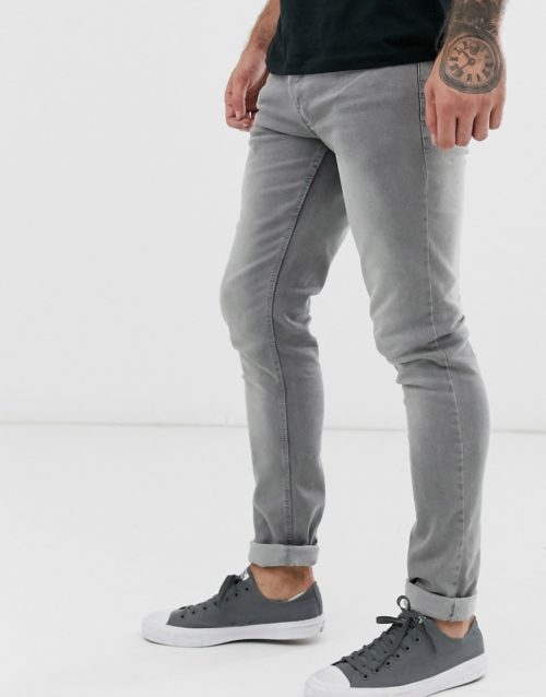 French Connection super skinny light wash jeans-Black