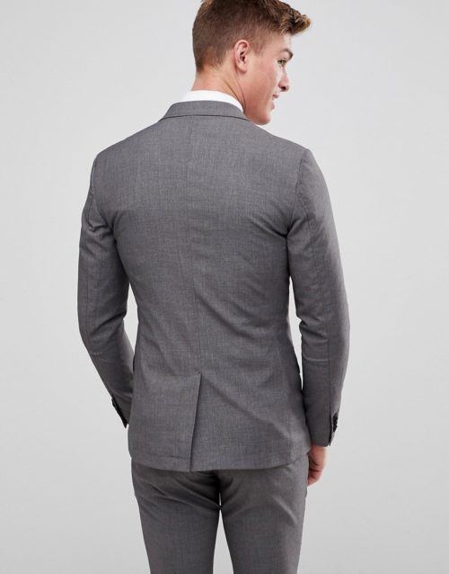 Only & Sons Skinny Suit Jacket-Grey