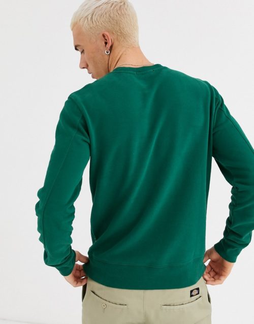 Scotch & Soda chest print crew neck sweatshirt-Green