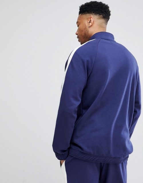 Sixth June Track Jacket In Blue With Side Stripe exclusive to ASOS