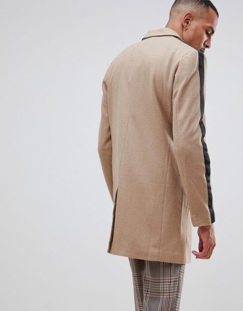 Sixth June overcoat coat in stone exclusive to ASOS