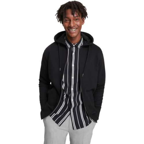 Celio Hooded zip sweatshirt men's Sweatshirt in Black