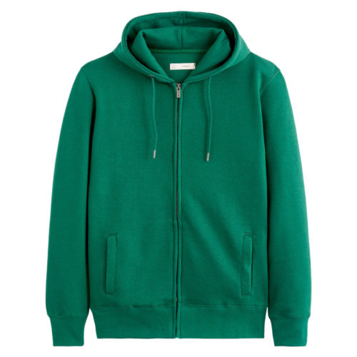 Celio Hooded zip sweatshirt men's Sweatshirt in Green