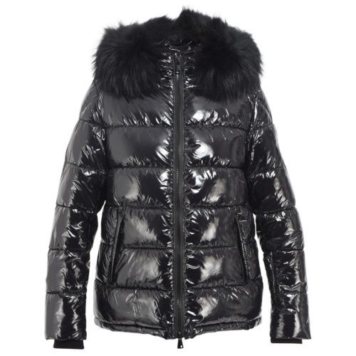 Oakwood Bright down jacket with removable fur collarUNIVERSAL women's Jacket in Black