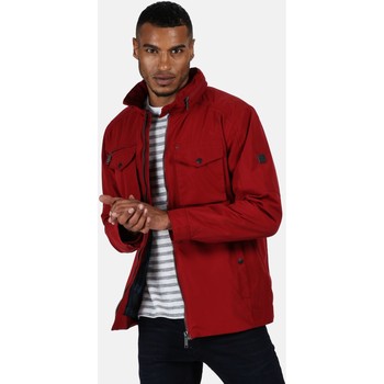 Regatta Haldor Waterproof Jacket with Concealed Hood Red men's Coat in Red