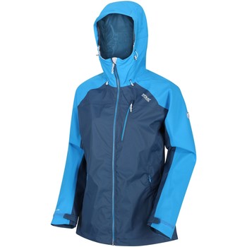 Regatta Highton Stretch Waterproof Hooded Walking Jacket Blue women's Coat in Blue