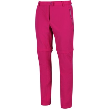 Regatta Highton Zip Off Walking Trousers Pink in Pink