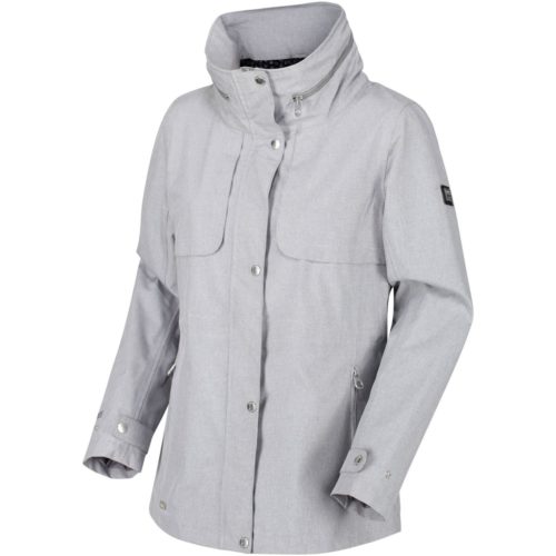 Regatta Narelle Waterproof Funnel Neck Jacket Grey women's Coat in Grey