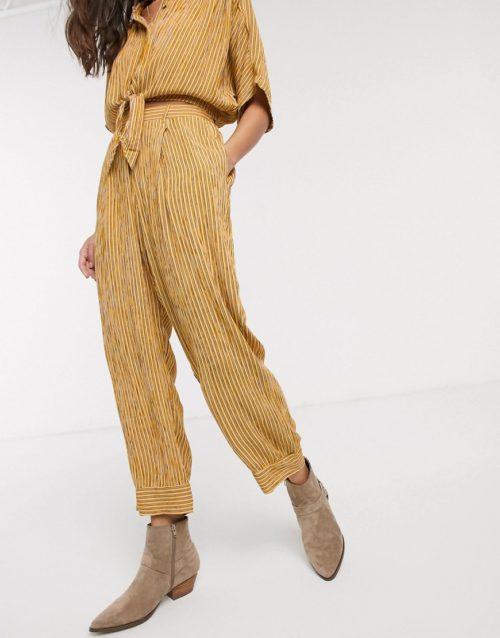 Band of Gypsies pleated trousers-Yellow