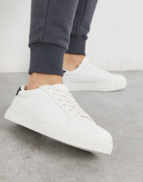 Brave Soul trainers in white with contrast black