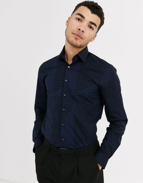 Calvin Klein padua slim fit shirt-Navy