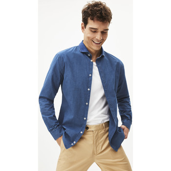 Celio Shirt men's Long sleeved Shirt in Blue