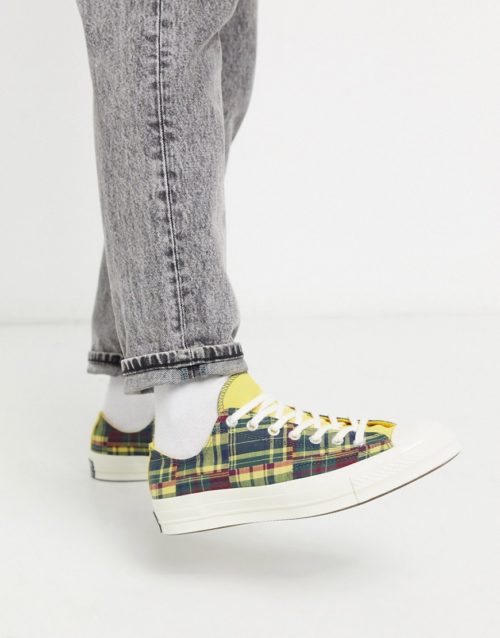 Converse Chuck '70 patchwork woven trainers in yellow/red