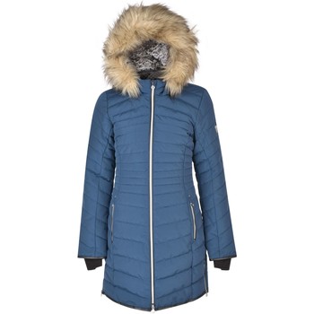 Dare 2b Striking Long Length Quilted Luxe Ski Jacket Blue women's Coat in Blue