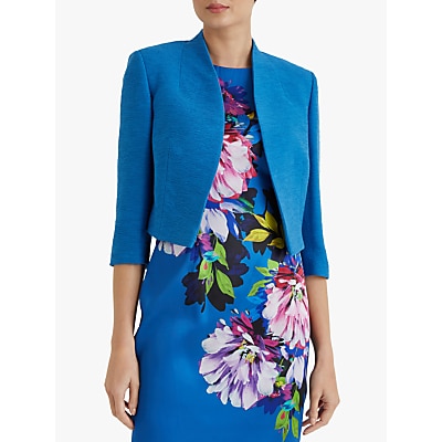 Fenn Wright Manson Caterine Cropped Tailored Jacket, Turquoise