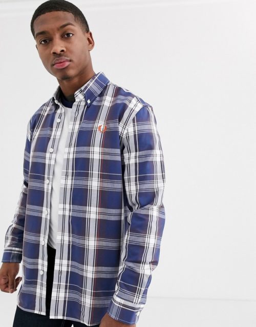 Fred Perry check shirt in navy