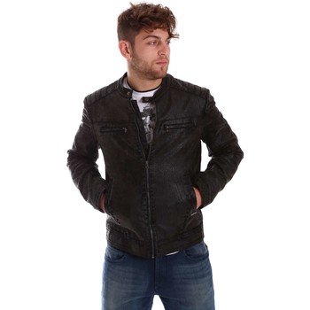 Gaudi 721BU38007 men's Leather jacket in Black