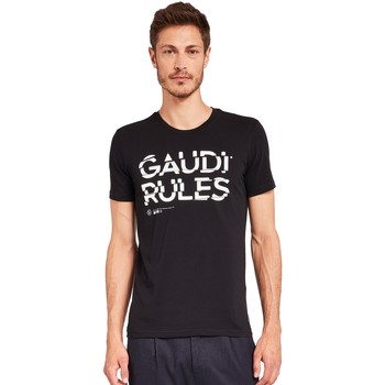 Gaudi 921FU64001 men's T shirt in Black