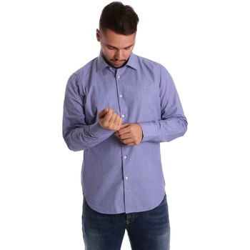 Gmf 972160/04 men's Long sleeved Shirt in Blue