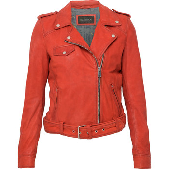 Oakwood Nubuck biker jacket PLEASE women's Leather jacket in Red