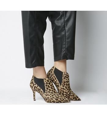 Office Maxwell Pointed Chelsea Boot LEOPARD PONY EFFECT