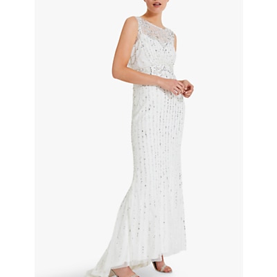 Phase Eight Milly Embellished Bridal Dress, Snow