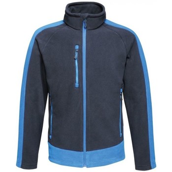 Professional Contrast Heavyweight Full Zip Fleece Blue men's Fleece jacket in Blue