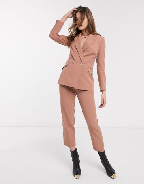 Topshop tailored trousers co-ord in rose-Pink