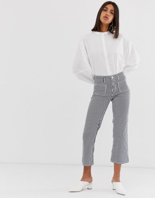 2NDDAY June pinstripe trousers-Navy