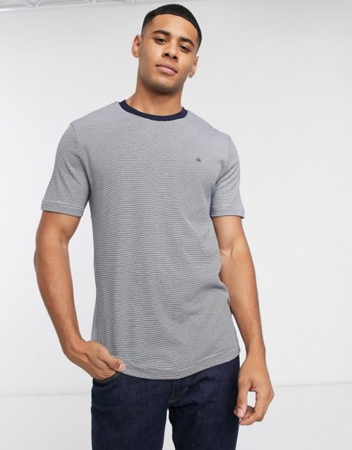 Calvin Klein stripe t-shirt-Navy
