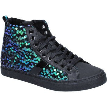 Date sneakers paillettes leather AB548 women's Shoes (High-top Trainers) in Black