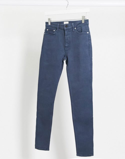 French Connection skinny high waist jeans in blue