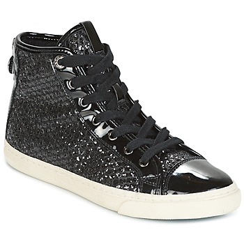 Geox D NEW CLUB women's Shoes (High-top Trainers) in Black