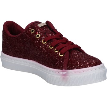 Guess sneakers burgundy glitter BY957 women's Shoes (Trainers) in Red