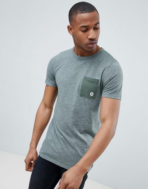 Jack & Jones Core T-Shirt With Contrast Pocket-Green