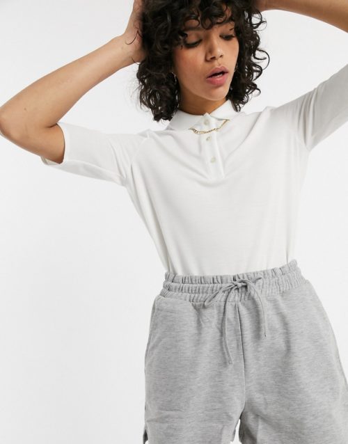 Lacoste pleated blouse in white