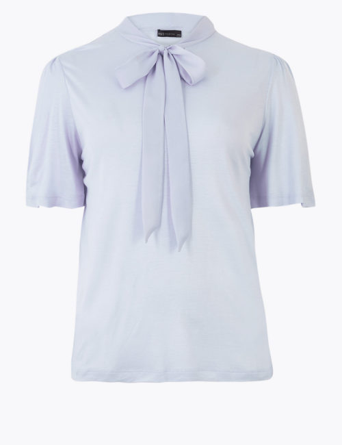 M&S Collection V-Neck Short Sleeve Blouse
