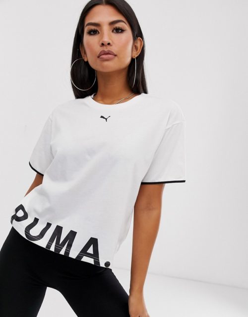 Puma chase T-shirt in white