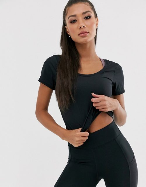 ASOS 4505 T-shirt with Bow back detail-Black