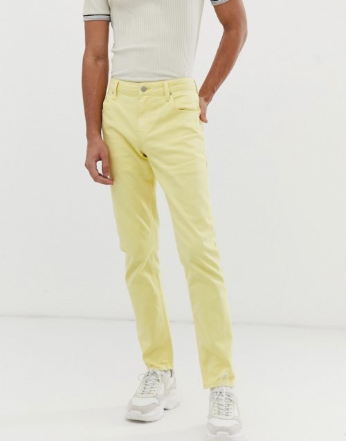 ASOS DESIGN co-ord slim jeans in yellow