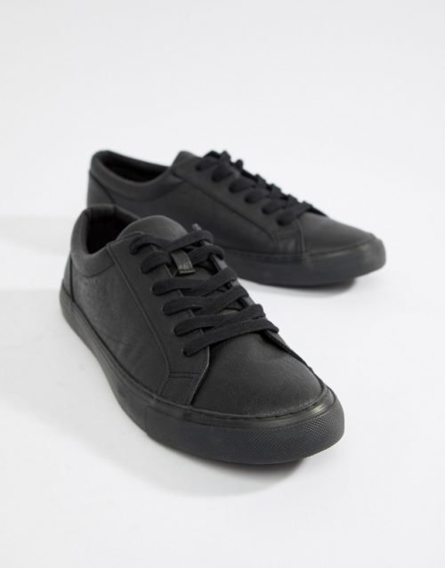 ASOS DESIGN lace up trainers in black