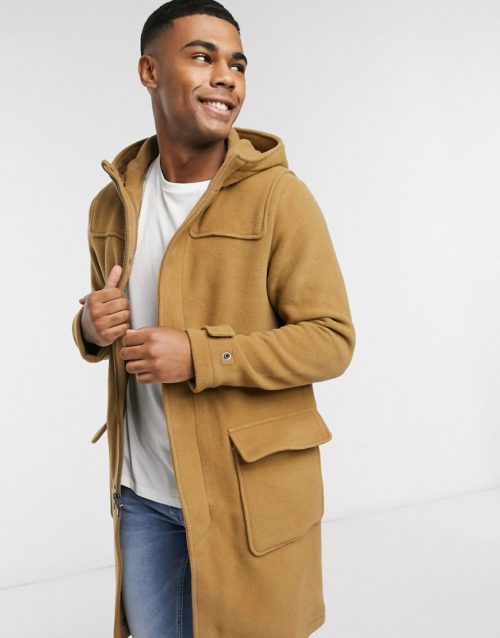 Abercrombie & Fitch hooded duffle coat-Tan