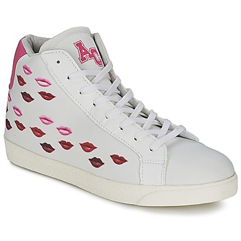 American College KISS KISS women's Shoes (High-top Trainers) in White. Sizes available:3.5