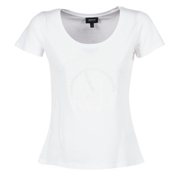 Armani jeans LASSERO women's T shirt in White. Sizes available:UK 8,UK 12,UK 14