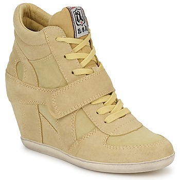 Ash BOWIE women's Shoes (High-top Trainers) in Yellow. Sizes available:7,8